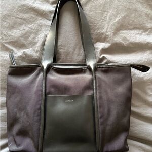 Skagen Lisabet nylon and leather Black Tote Bag